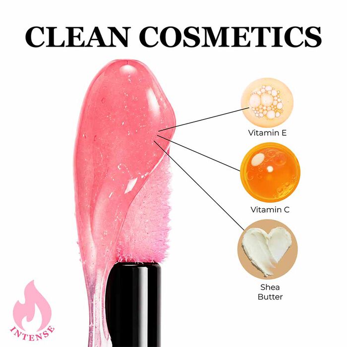 Shiny hot kiss lip plumper delivering a fuller appearance and glossy finish